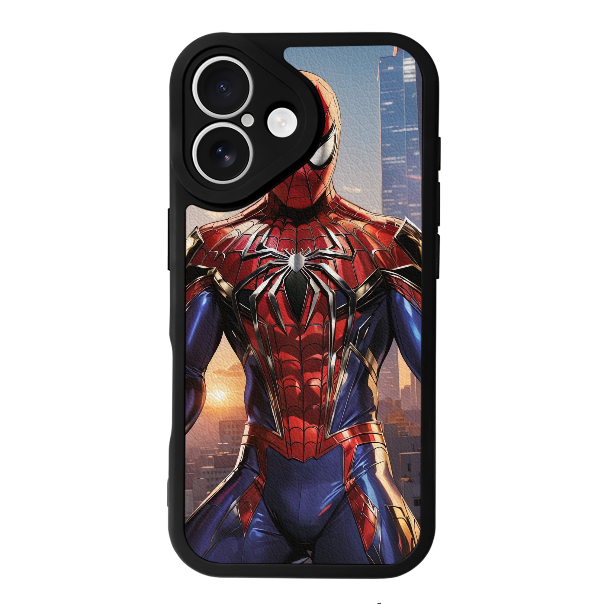 Spider Man スパイダーマン 【iPhone 16シリーズ対応】シリコンスマホケース（レザー調） 材質：シリコン